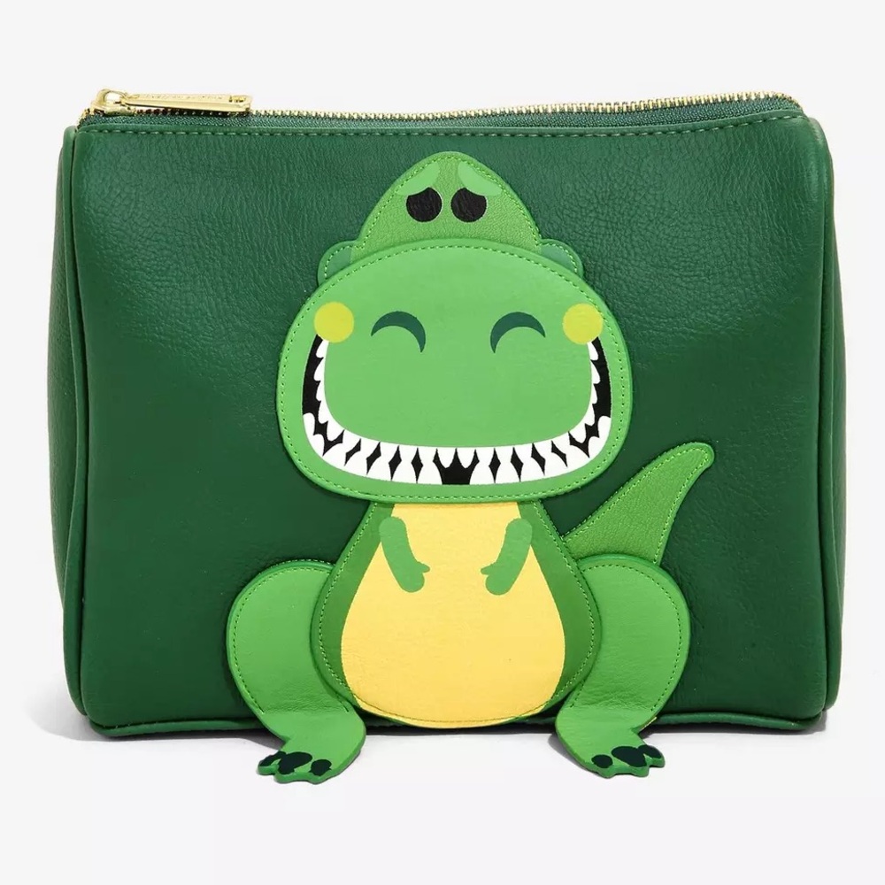 Rare Loungefly Disney Pixar Toy Story Rex Cosmetic Bag NWT